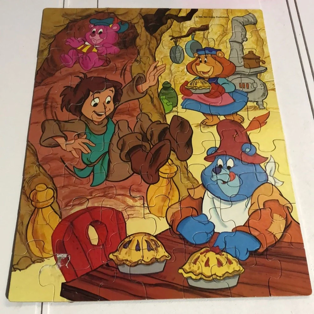 Disney Gummi Bears Cartoon Puzzle 1986 Gummi Bears Puzzle Vintage Disney